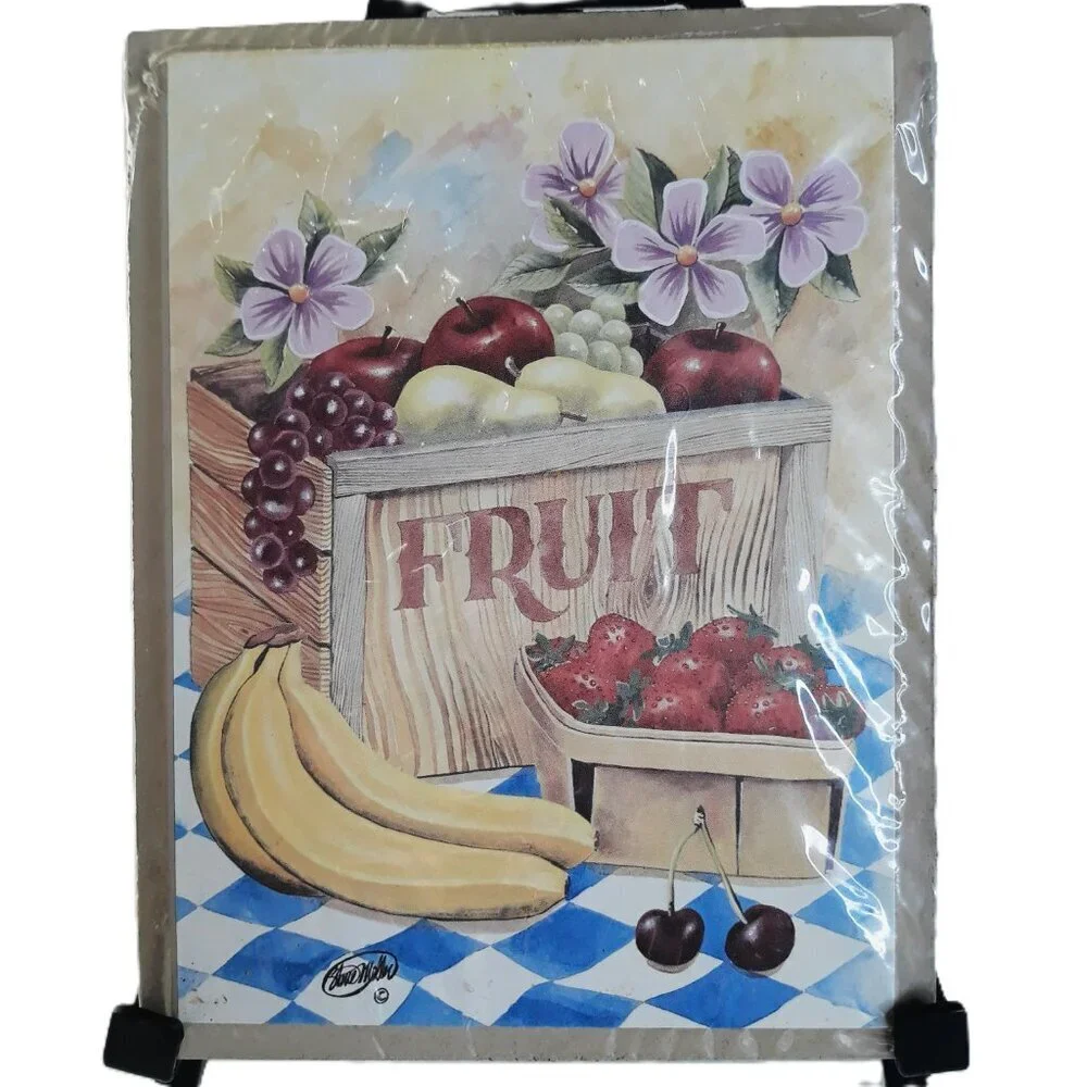 Vintage Fruit & Vegetables Decorative Kitchen Wall Plaques